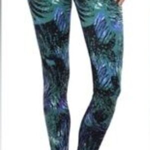 4 X $15. Tuff Athletics Blue and Green Patterned Leggings